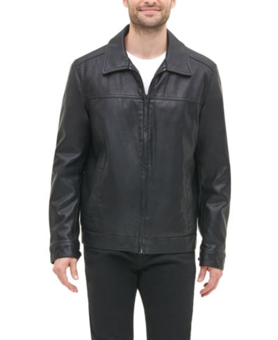 Tommy Hilfiger Мужская куртка из искусственной кожи Laydown Collar