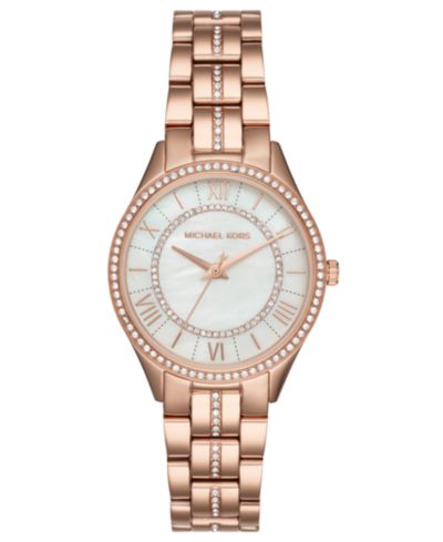 Женские часы Michael Kors Rose Gold-Tone Stainless Steel 33mm