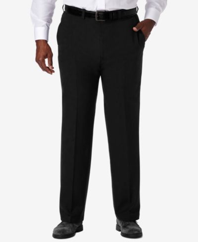 Haggar® Men's Big & Tall Cool 18® PRO Classic-Fit Expandable Waist Flat Front Stretch Dress Pants