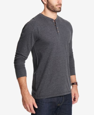 Weatherproof Vintage Мужская рубашка Henley с длинным рукавом, Brushed Jersey