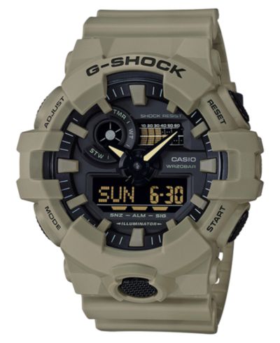 Часы G-Shock Men's Analog-Digital Beige Resin Strap 53mm