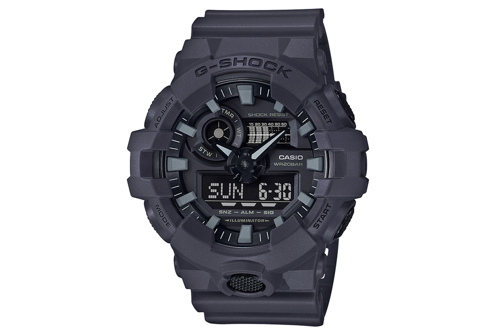 G-Shock Men's Analog-Digital Dark Grey Resin Strap Watch 53mm