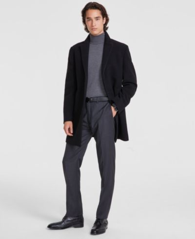 Calvin Klein Мужской приталенный шерстяной пальто Prosper Slim Fit