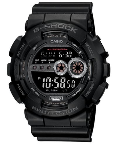 G-Shock Мужские цифровые часы G-Shock XL Black Resin Strap GD100-1B