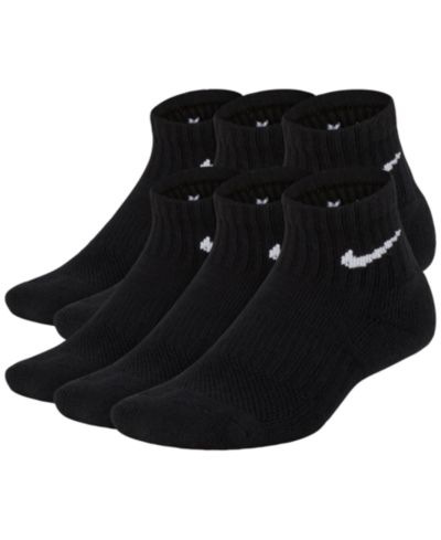 Nike Big Kids' Cushioned Ankle Socks, 6 Pairs