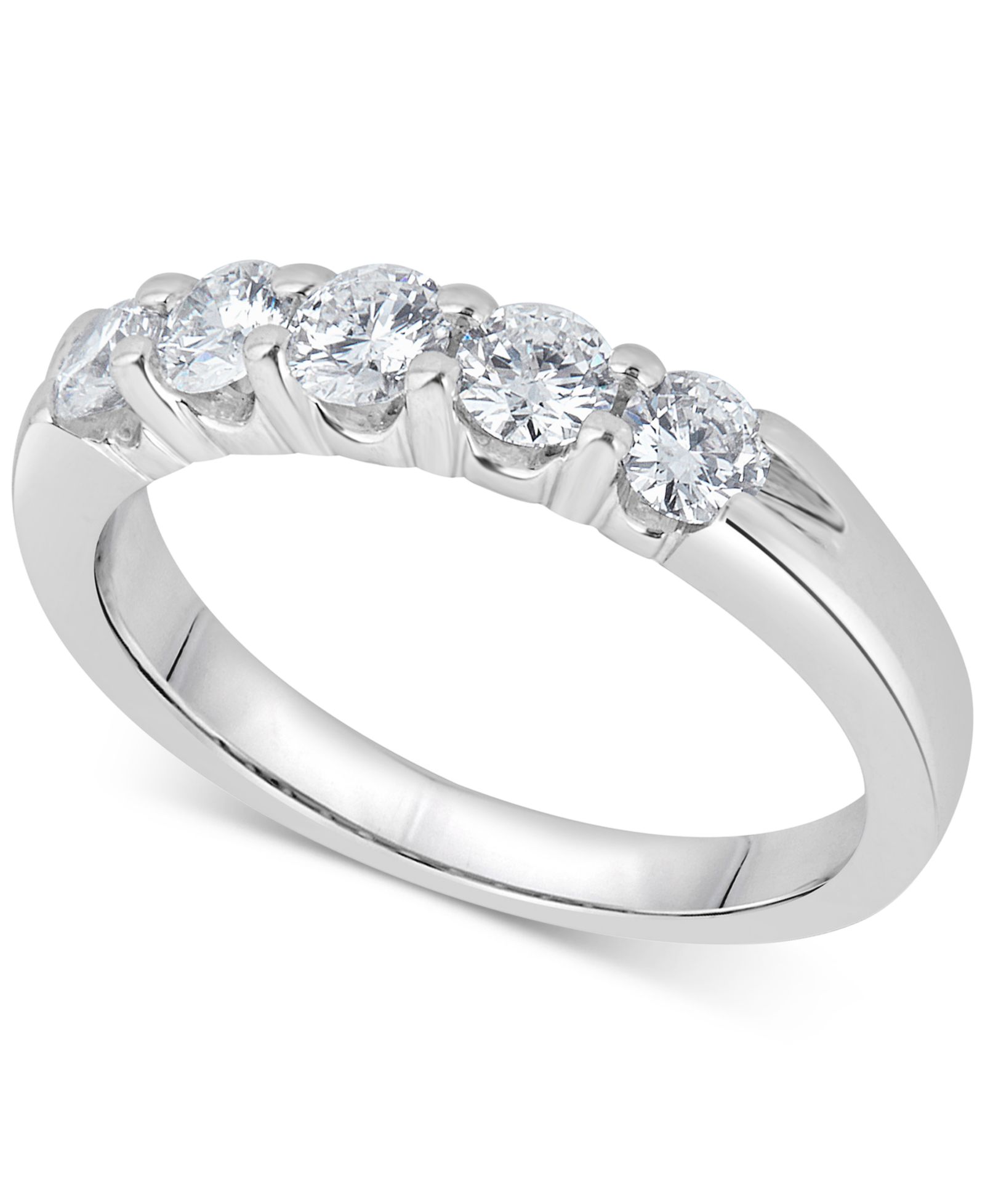Кольцо Diamond Five-Stone в 14k White Gold