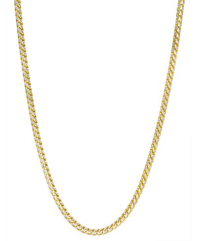 Ожерелье Italian Gold 24" Two-Tone Franco Chain 14k Gold-Plated & Sterling Silver