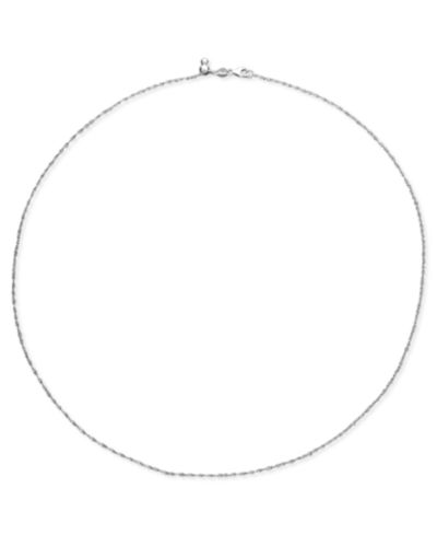 Macy's ожерелье из 14k White Gold (1-1/6mm), регулируемая цепь Singapore 16-20"