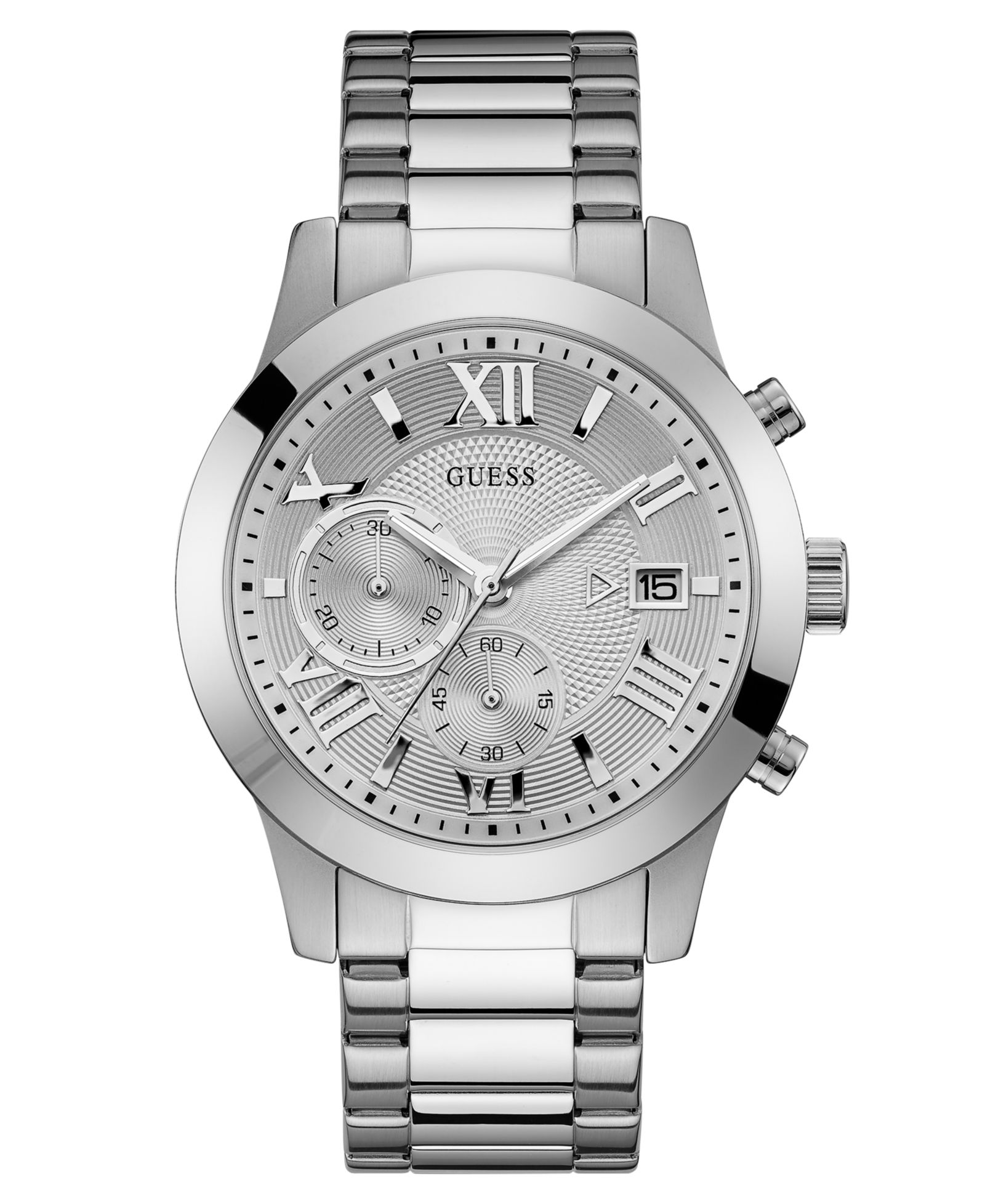 Мужские часы GUESS Chronograph Stainless Steel Bracelet, 45mm