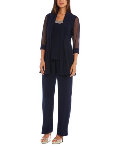 Костюм R & M Richards Embellished Layered-Look Pantsuit