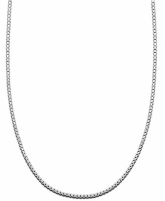 Giani Bernini Box Link 16" Chain Necklace in Sterling Silver, Created for Macy's