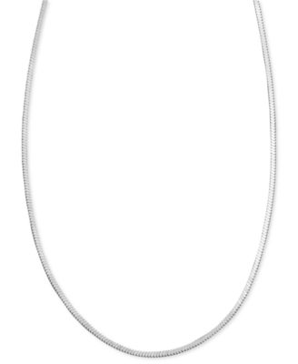 Giani Bernini Sterling Silver Necklace, 18" Square Snake Chain