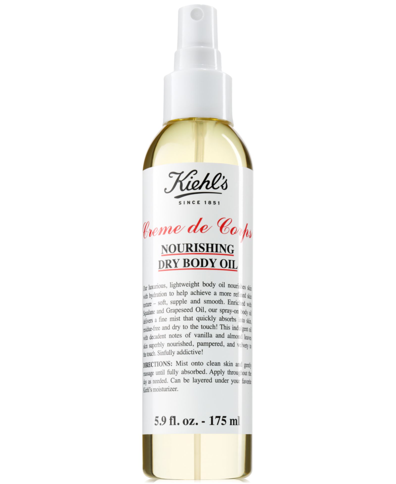Kiehl's Since 1851 Creme de Corps питательное масло для сухого тела, 5.9-oz.