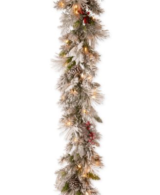 Еловая гирлянда National Tree Company Snowy Bedford Pine с 70 LED Lights