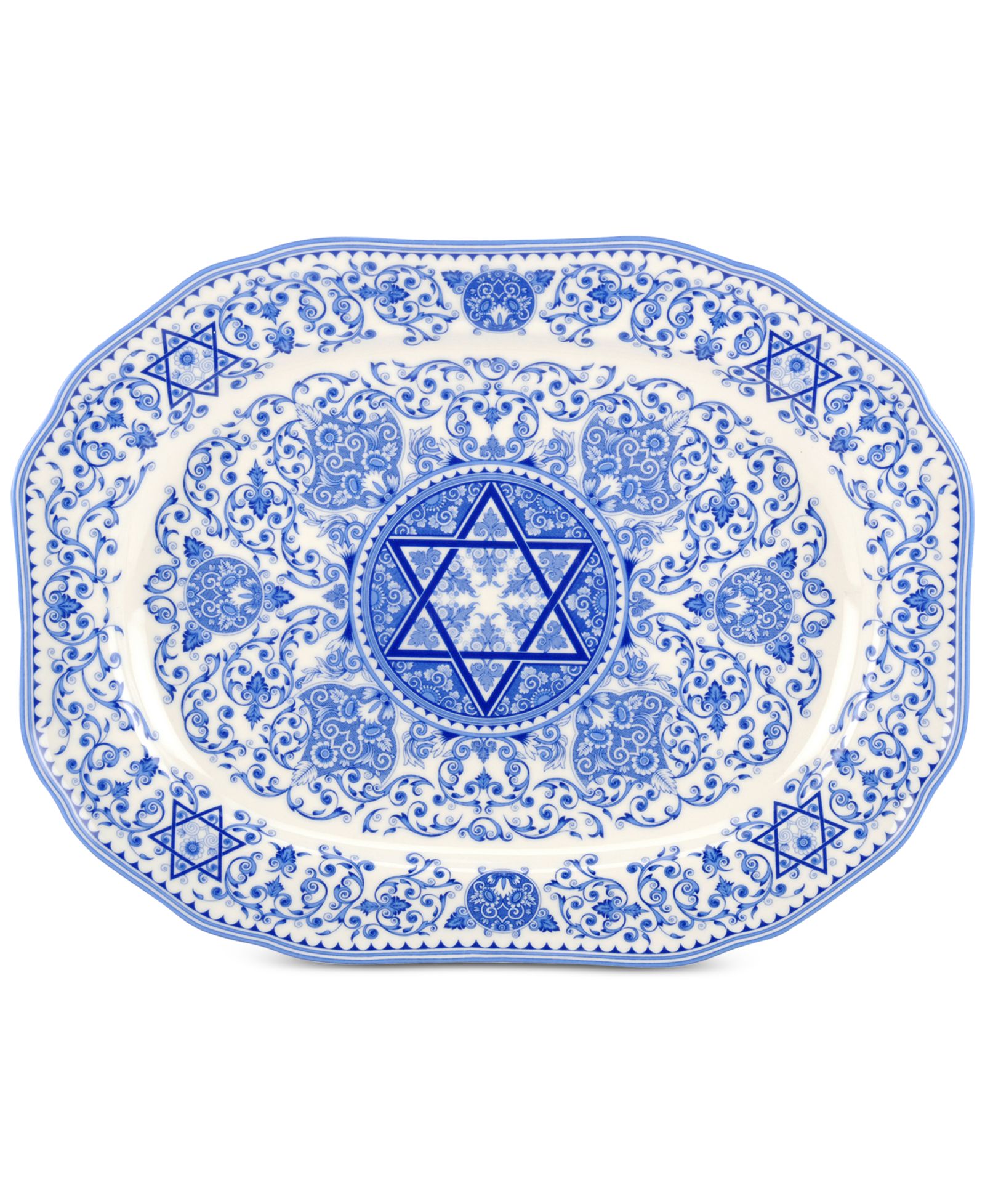 Овальное блюдо Spode Hanukkah
