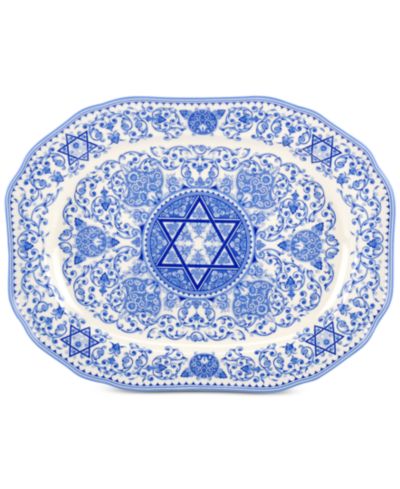 Овальное блюдо Spode Hanukkah
