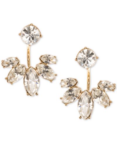 Marchesa Gold-Tone Crystal Jacket Earrings