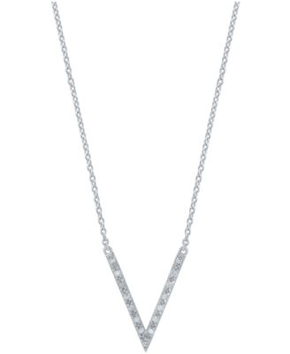 Ожерелье Diamond "V" из стерлингового серебра