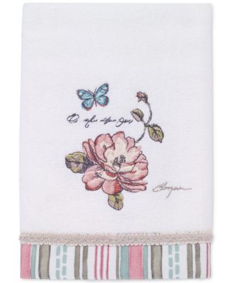 Avanti Butterfly Garden Ceramic Hand Towel, 16" x 30"