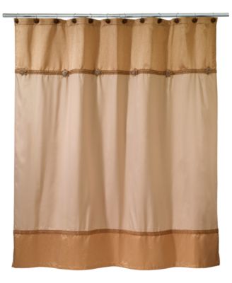 Avanti Braided Medallion Colorblocked Shower Curtain, 72" x 72"