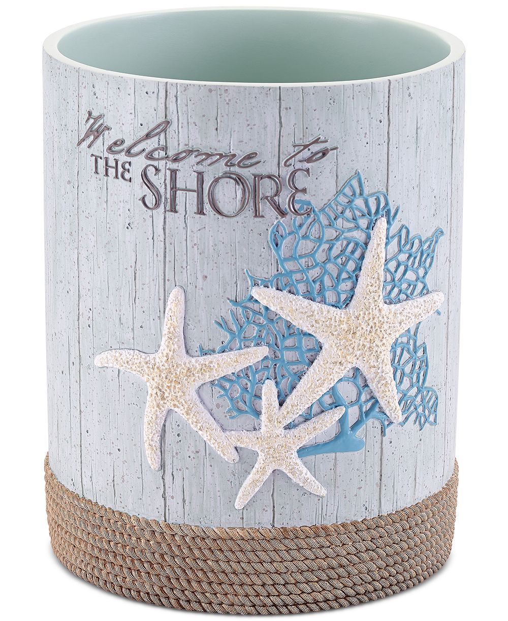 Avanti Beachcomber Seashells Resin Wastebasket