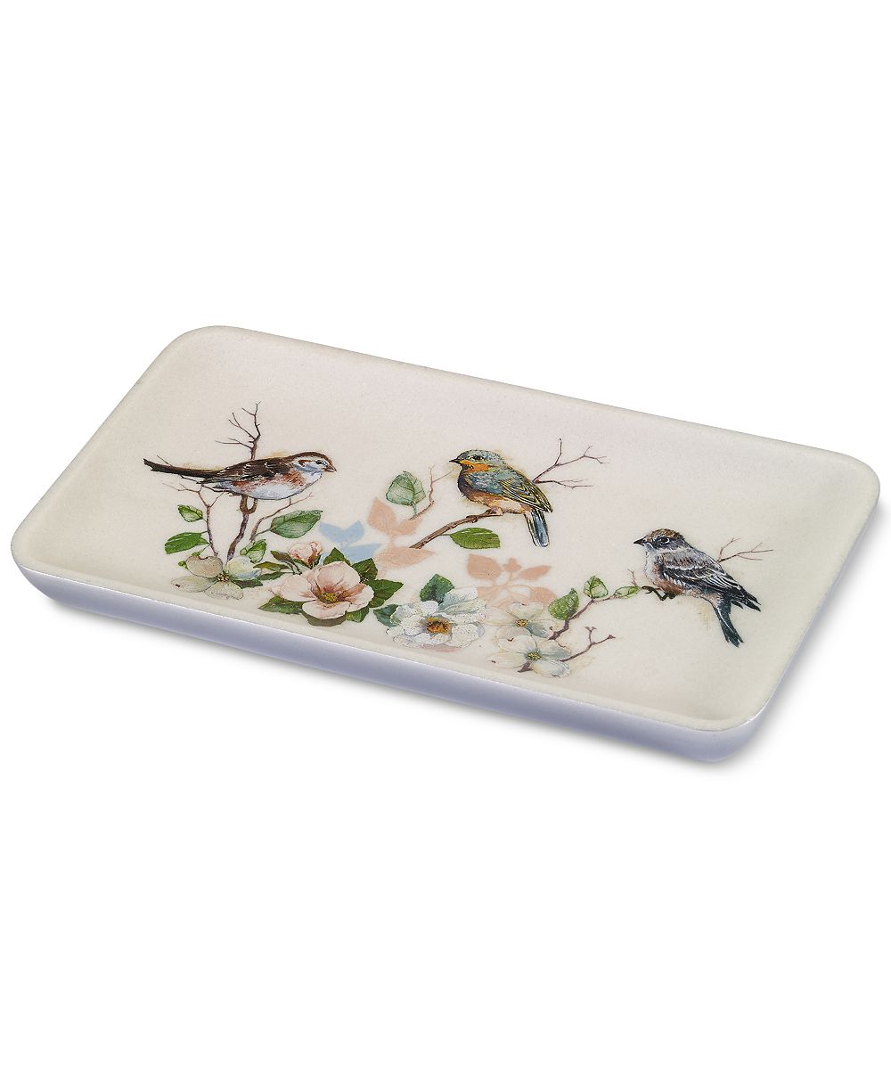 Декоративный поднос для ванной комнаты Avanti Love Nest Bird Motif Resin