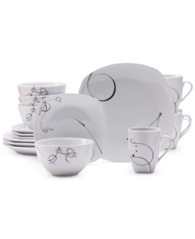 Tabletops Unlimited Pescara 16 Pc. Dinnerware Set, Service For 4