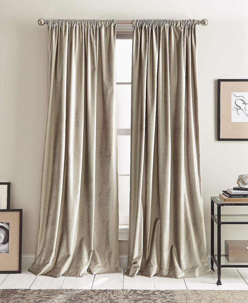 Modern Velvet 50" x 96" Curtain Set