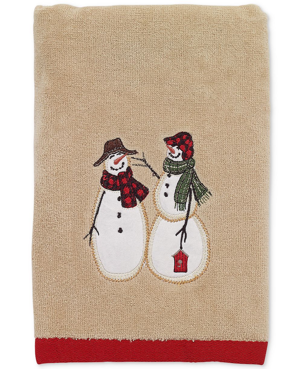Кухонное полотенце Avanti Snowman Gathering Holiday Cotton, 16" x 30"