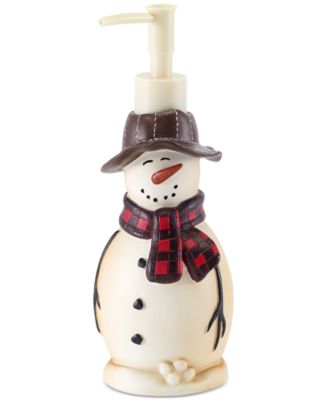 Avanti Snowman Gathering Holiday Resin Soap/Lotion Dispenser