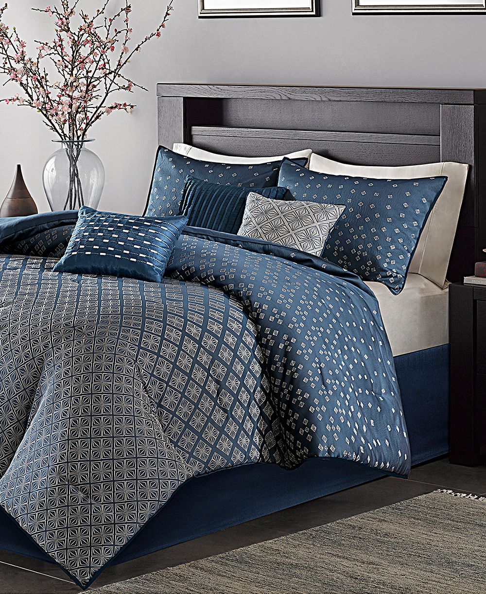 Madison Park Biloxi Jacquard Geometric 7-Pc. Comforter Set, Queen
