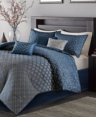 Madison Park Biloxi Jacquard Geometric 7-Pc. Comforter Set, Queen
