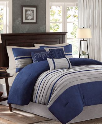 Madison Park Palmer Faux-Suede 7-Pc. Comforter Set, California King
