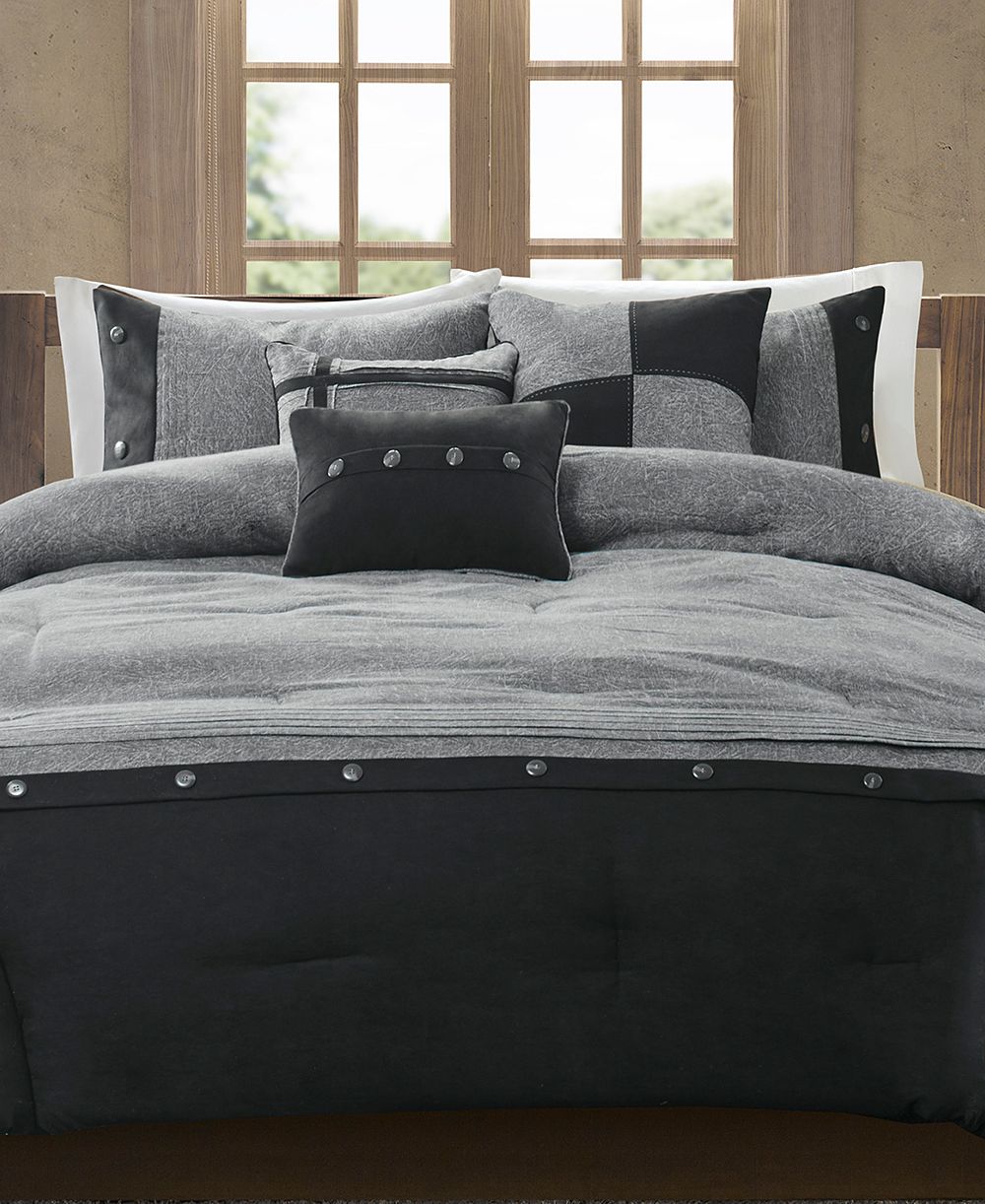 Madison Park Boone Microsuede 7-Pc. Comforter Set, Queen