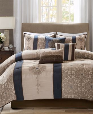 Комплект покрывала Madison Park Donovan Jacquard Medallion, 7 предметов, California King