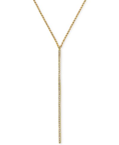 Подвеска-кулон Pavé Rose by EFFY® Diamond Vertical Bar в золоте 14k Rose, Yellow, and White Gold