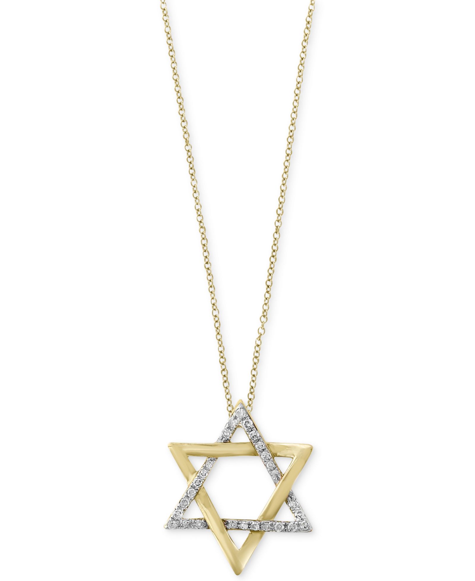 Подвеска-кулон EFFY Collection D'Oro Diamond Star of David 14k Gold