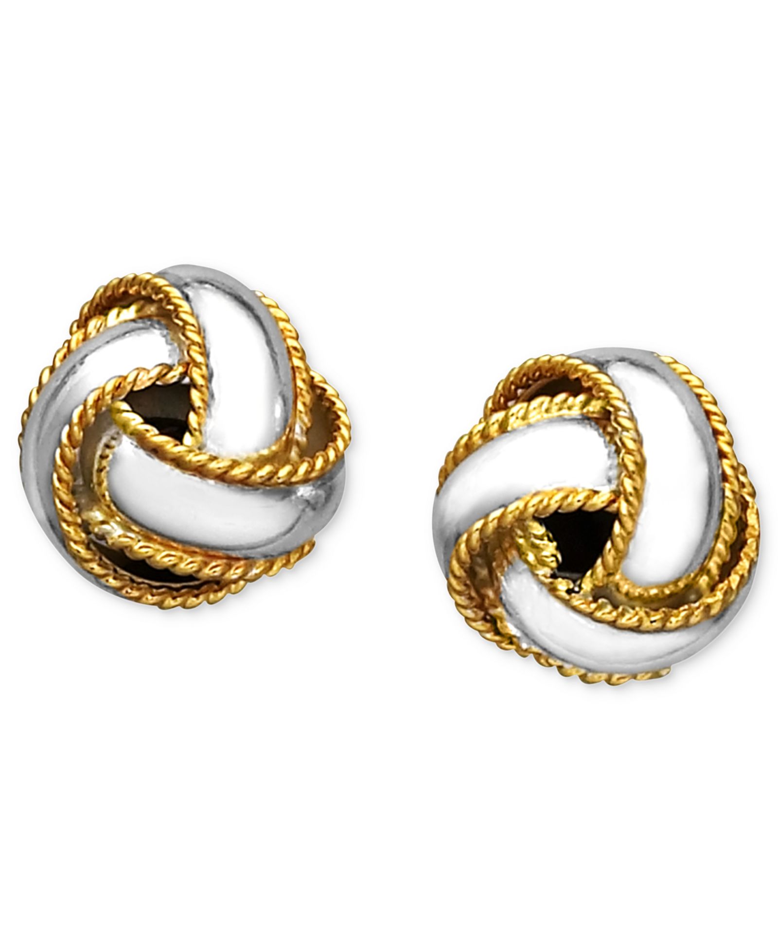Giani Bernini Серьги из Sterling Silver с покрытием 18K Gold, Love Knot Stud