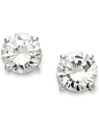 Серьги-гвоздики Lauren Ralph Lauren с крупным кубическим цирконием