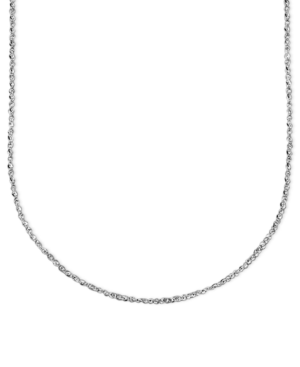 Ожерелье Italian Gold 14k White Gold 18" Perfectina Chain (1-1/8mm)