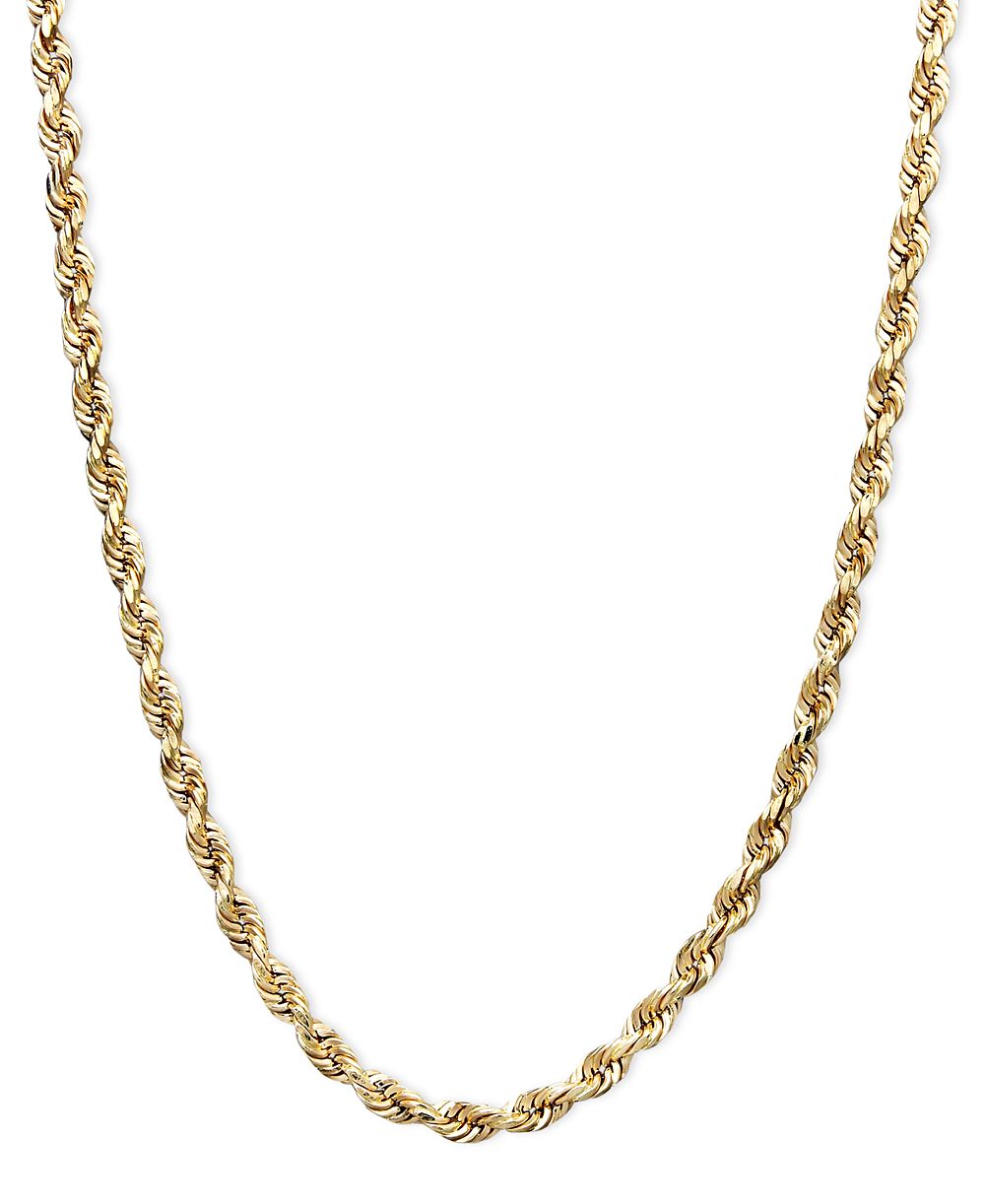 Легкая цепочка-ожерелье 18" (1-3/4mm) из желтого золота 14k