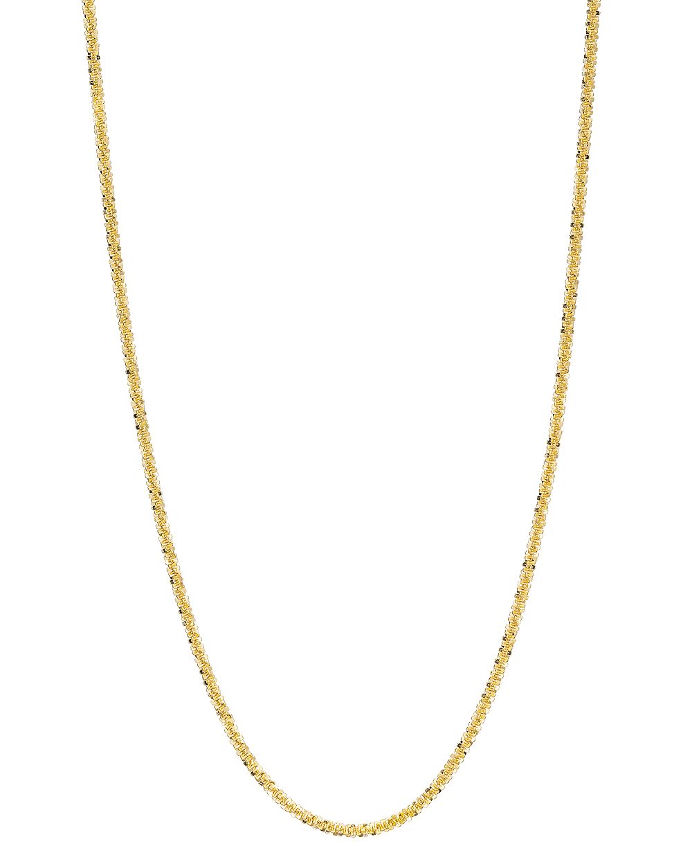 Sparkle Chain Necklace 24" (1-1/2mm) in 14K Yellow Gold