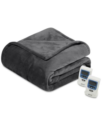 Beautyrest Fast Heating Auto Shut Off Heated Plush Blanket
