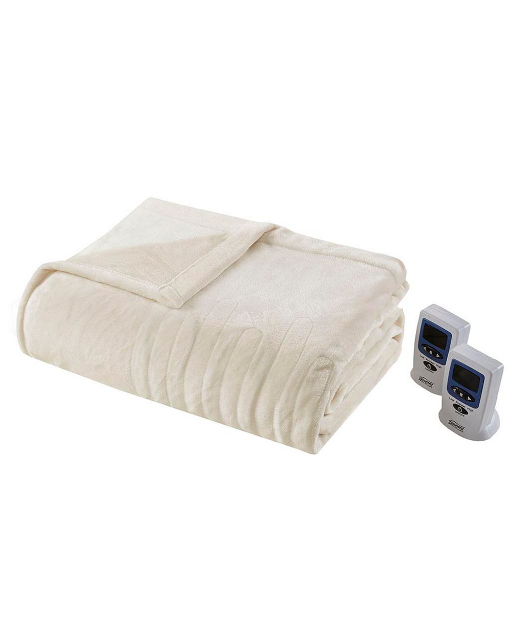 Beautyrest Fast Heating Auto Shut Off Heated Plush Blanket