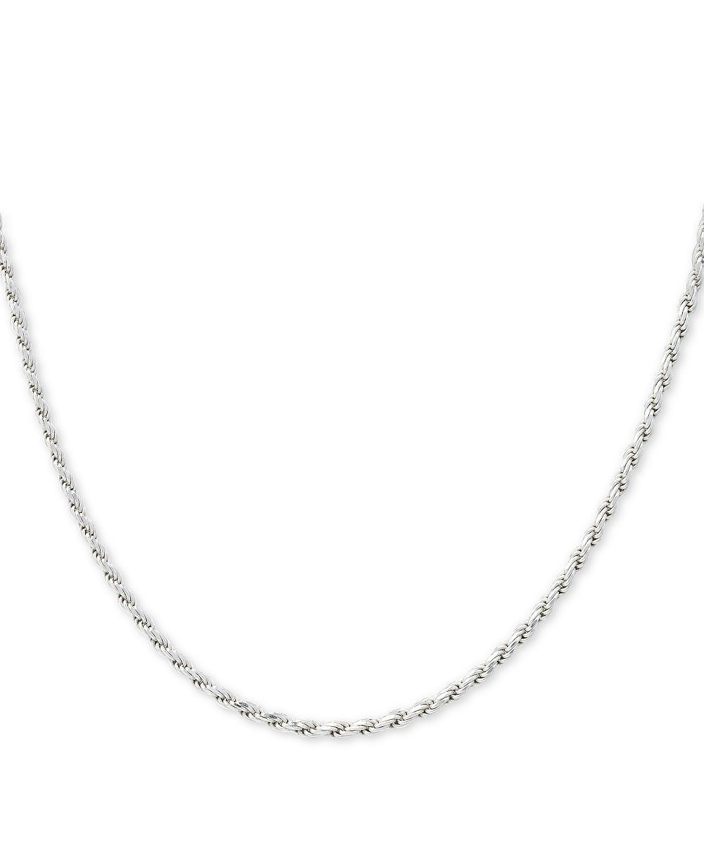 Ожерелье Giani Bernini Sterling Silver, цепочка Diamond Cut Rope, 18"