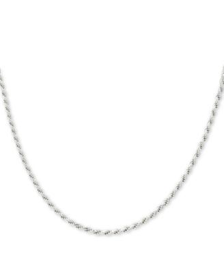 Giani Bernini Sterling Silver Necklace, 18" Diamond Cut Rope Chain