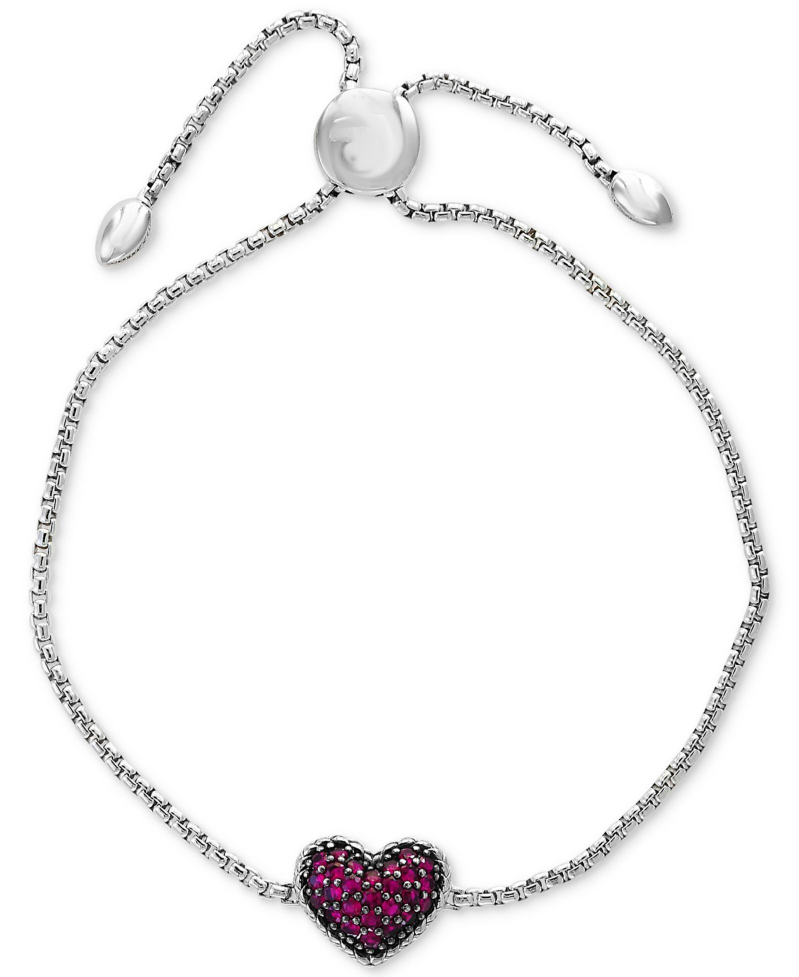 EFFY® Браслет-слайдер Ruby Cluster в Sterling Silver