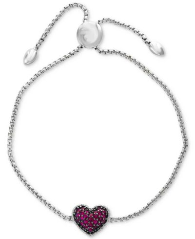 EFFY® Браслет-слайдер Ruby Cluster в Sterling Silver