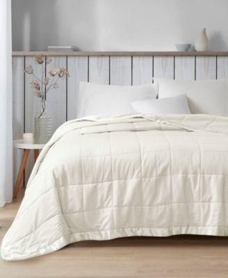 Madison Park Cambria Oversized Down Alternative Satin Trim Blanket, King