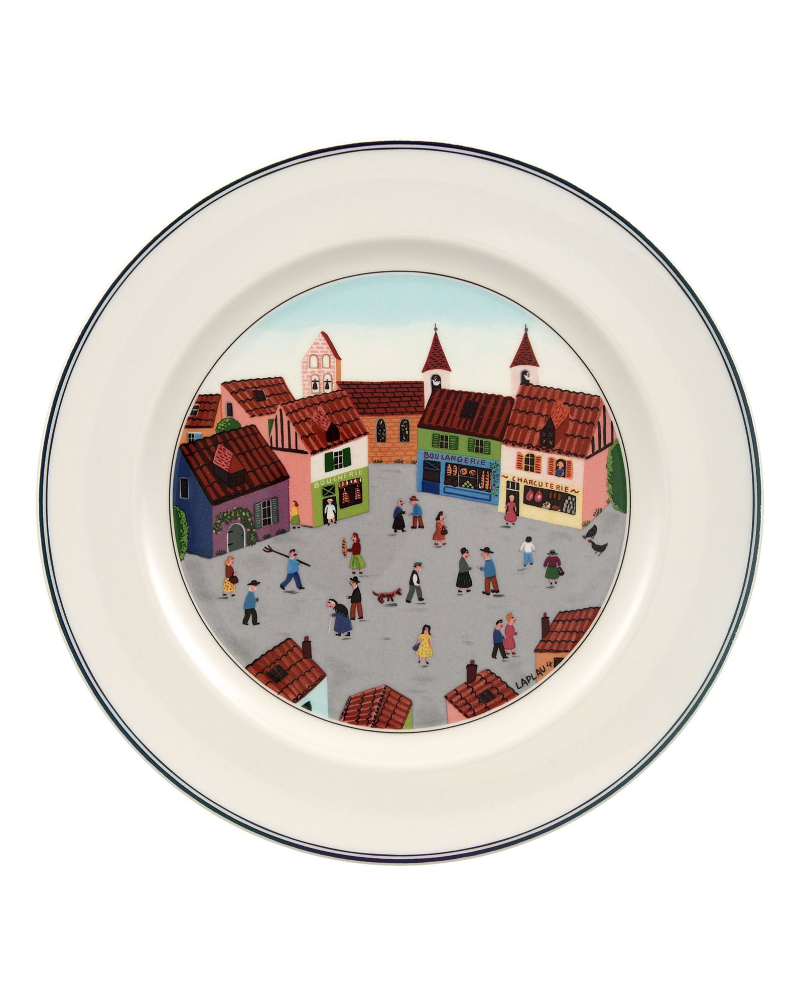 Десертная тарелка Villeroy & Boch Design Naif Dinner Plate, Old Village Square